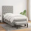 Image de vidaXL Boxspring met matras stof lichtgrijs 80x200 cm3136789