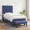 Image de vidaXL Boxspring met matras stof blauw 80x200 cm3136795