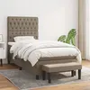 Image de vidaXL Boxspring met matras stof taupe 100x200 cm3136817