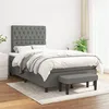 Image de vidaXL Boxspring met matras stof donkergrijs 120x200 cm3136822