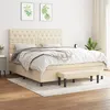 Image de vidaXL Boxspring met matras stof cràmekleurig 160x200 cm3136850