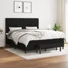 Image de vidaXL Boxspring met matras stof zwart 180x200 cm3136855