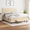 Image de vidaXL Boxspring met matras stof cràmekleurig 180x200 cm3136858