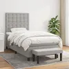 Image de vidaXL Boxspring met matras stof lichtgrijs 80x200 cm3136869