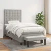 Image de vidaXL Boxspring met matras stof lichtgrijs 100x200 cm3136893