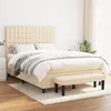 Image de vidaXL Boxspring met matras stof cràmekleurig 140x190 cm3136914