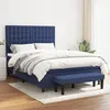 Image de vidaXL Boxspring met matras stof blauw 140x190 cm3136915