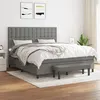 Image de vidaXL Boxspring met matras stof donkergrijs 180x200 cm3136934