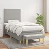 Image de vidaXL Boxspring met matras stof lichtgrijs 80x200 cm3136949
