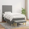 Image de vidaXL Boxspring met matras stof donkergrijs 80x200 cm3136950
