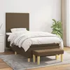 Image de vidaXL Boxspring met matras stof donkerbruin 80x200 cm3136952