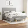 Image de vidaXL Boxspring met matras stof lichtgrijs 160x200 cm3137005