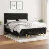 Image de vidaXL Boxspring met matras stof zwart 160x200 cm3137007