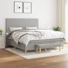Image de vidaXL Boxspring met matras stof lichtgrijs 180x200 cm3137013