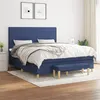 Image de vidaXL Boxspring met matras stof blauw 180x200 cm3137019