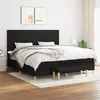 Image de vidaXL Boxspring met matras stof zwart 200x200 cm3137023