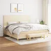 Image de vidaXL Boxspring met matras stof cràmekleurig 200x200 cm3137026
