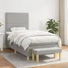 Image de vidaXL Boxspring met matras stof lichtgrijs 90x190 cm3137037