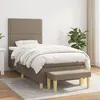 Image de vidaXL Boxspring met matras stof taupe 90x200 cm3137049