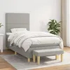 Image de vidaXL Boxspring met matras stof lichtgrijs 100x200 cm3137053