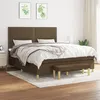 Image de vidaXL Boxspring met matras stof donkerbruin 180x200 cm3137096