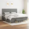 Image de vidaXL Boxspring met matras stof donkergrijs 200x200 cm3137102