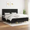Image de vidaXL Boxspring met matras stof zwart 200x200 cm3137103