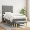 Image de vidaXL Boxspring met matras stof donkergrijs 90x200 cm3137126