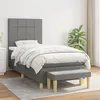 Image de vidaXL Boxspring met matras stof donkergrijs 100x200 cm3137134