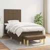 Image de vidaXL Boxspring met matras stof donkerbruin 100x200 cm3137136