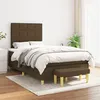 Image de vidaXL Boxspring met matras stof donkerbruin 120x200 cm3137144