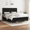 Image de vidaXL Boxspring met matras stof zwart 160x200 cm3137167