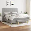 Image de vidaXL Boxspring met matras stof lichtgrijs 180x200 cm3137173