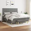 Image de vidaXL Boxspring met matras stof donkergrijs 180x200 cm3137174