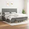 Image de vidaXL Boxspring met matras stof donkergrijs 200x200 cm3137182
