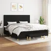 Image de vidaXL Boxspring met matras stof zwart 200x200 cm3137183