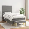 Image de vidaXL Boxspring met matras stof donkergrijs 80x200 cm3137190