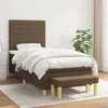 Image de vidaXL Boxspring met matras stof donkerbruin 80x200 cm3137192