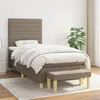 Image de vidaXL Boxspring met matras stof taupe 80x200 cm3137193