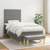 Image de vidaXL Boxspring met matras stof donkergrijs 90x200 cm3137206