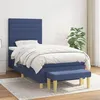 Image de vidaXL Boxspring met matras stof blauw 90x200 cm3137211