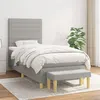 Image de vidaXL Boxspring met matras stof lichtgrijs 100x200 cm3137213