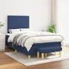 Image de vidaXL Boxspring met matras stof blauw 120x200 cm3137227