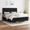 Image de vidaXL Boxspring met matras stof zwart 160x200 cm3137247