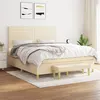 Image de vidaXL Boxspring met matras stof cràmekleurig 160x200 cm3137250