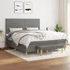 Image de vidaXL Boxspring met matras stof donkergrijs 180x200 cm3137254