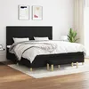 Image de vidaXL Boxspring met matras stof zwart 200x200 cm3137263