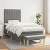 Image de vidaXL Boxspring met matras stof donkergrijs 80x200 cm3137270