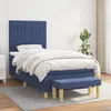 Image de vidaXL Boxspring met matras stof blauw 90x200 cm3137291