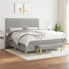 Image de vidaXL Boxspring met matras stof lichtgrijs 180x200 cm3137333